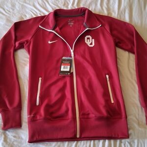 Nike OU Sooners Red Zip-Up Jacket